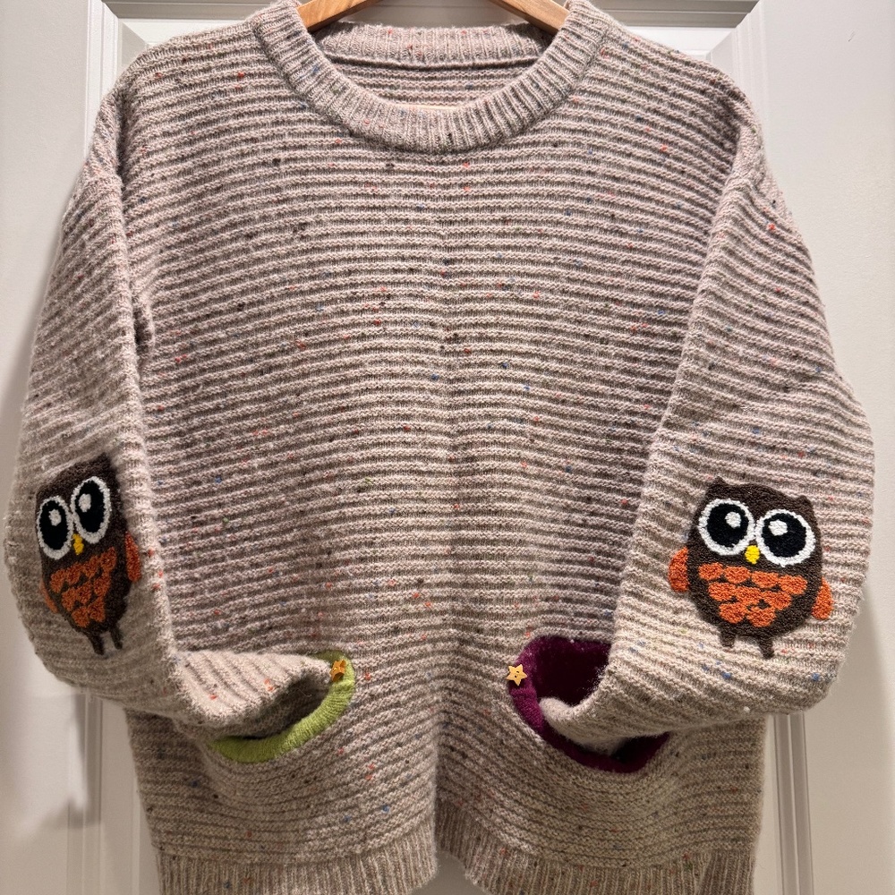 Adorable Owl Spring Sweater!